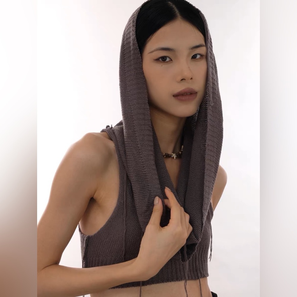 NEW Gray Festival Rave Desert Outfit Scarf Shawl Crop Top